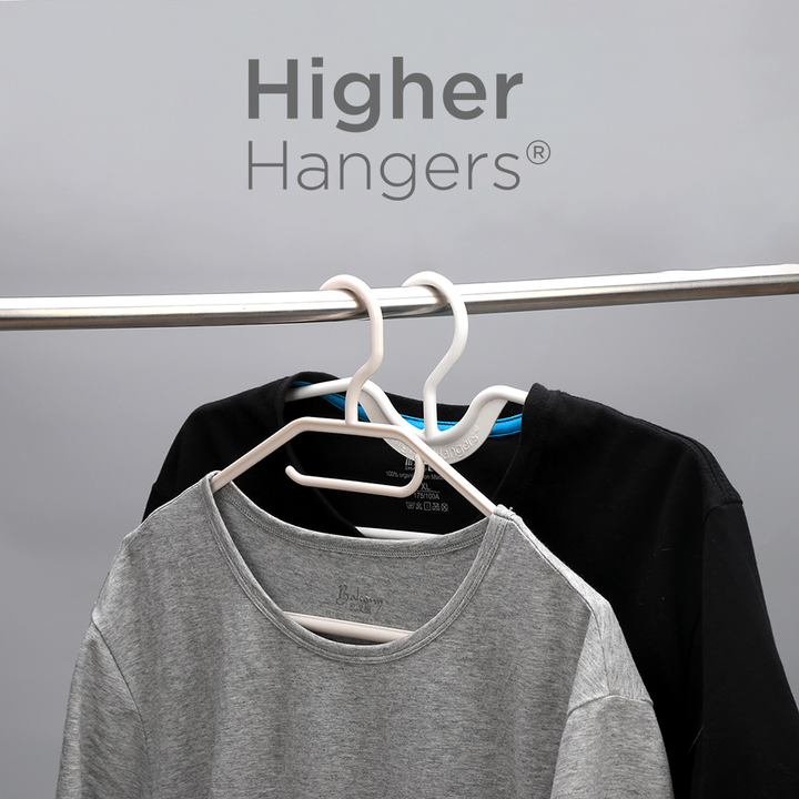 Higher Hangers Classic White heavy-duty tube hangers