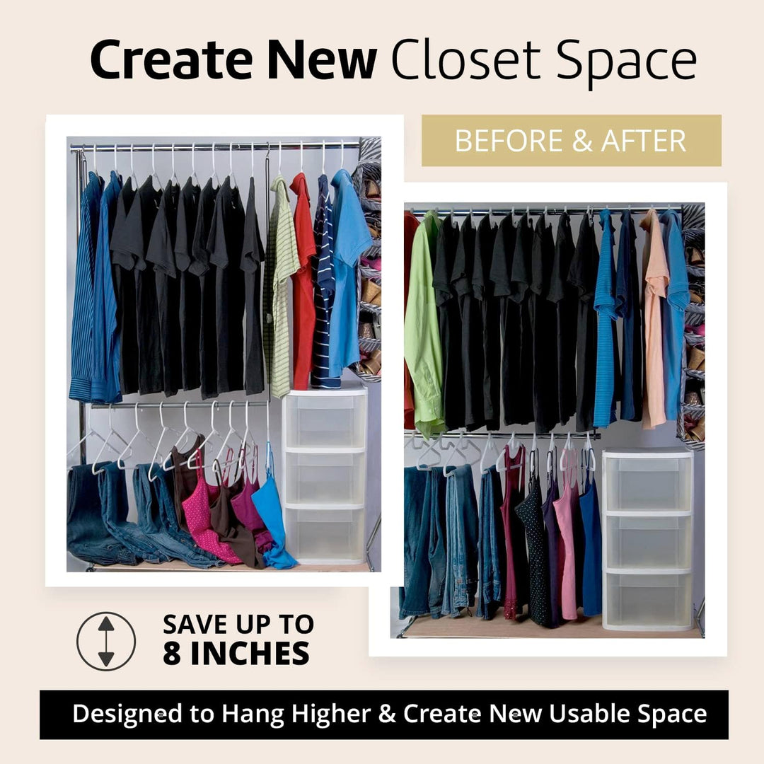 Higher Hangers Classic White heavy-duty tube hangers